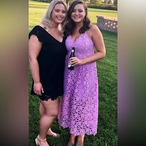 ASTR THE LABEL purple midi dress